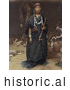 Historical Image of a Bedouin Woman Holding a Pipe by JVPD