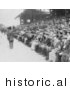 Historical Photo of a Crowd of Baseball Fans in the Stadium on Chicago Day at White - Black and White Version by Picsburg
