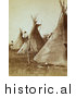 Historical Photo of Nez Perce Indian Tipis 1871 - Sepia by JVPD