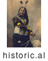 Historical Photo of Shout At, a Native American Oglala Indian, Armed with Bow and Arrows by JVPD