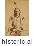 Historical Photo of Sitting Bull with Peace Pipe 1884 - Sepia by JVPD