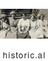 Historical Photo of Young Mill Worker Girls Taking a Break in 1913 by JVPD