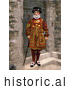 Historical Photochrom of a Yeomen Warder Beefeater Guard in a Red Uniform in London England by Picsburg