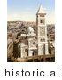 Historical Photochrom of Church of St. Saviour, Jerusalem by Picsburg