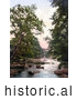 Historical Photochrom of the River Eden Through Kirkby Stephen, Stenkreth, Lake District, England by JVPD