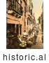 Historical Photochrom of Venetian Street Market by JVPD